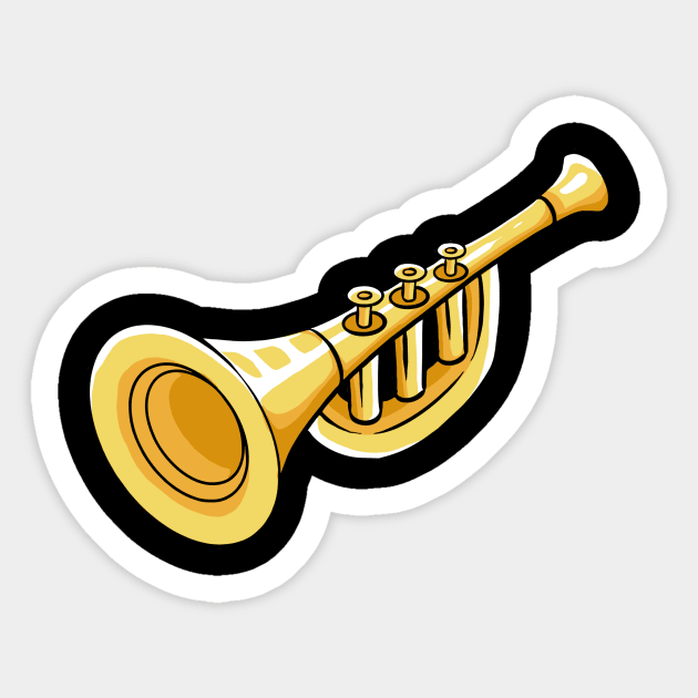 Trumpet Player Sticker by fromherotozero